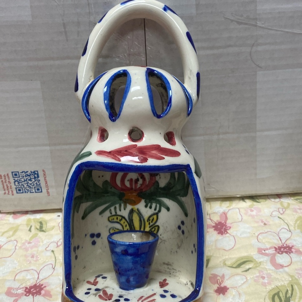 Talavera Vintage Ceramic Lantern/Candle Holder